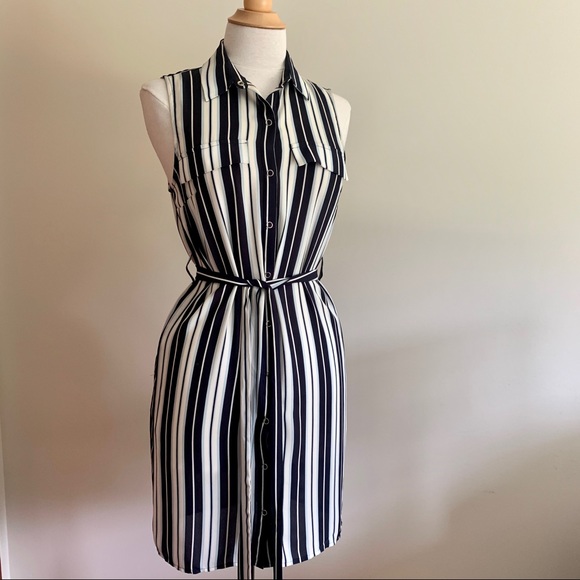 Forever 21 Dresses & Skirts - Striped Sleeveless Wrap Dress